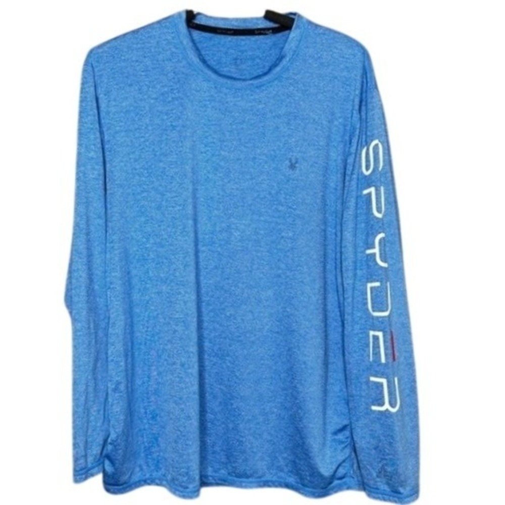 Spyder Swim Men's Long Sleeve Rash Guard Shirt Blue Size M/M